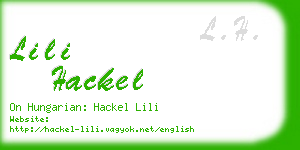 lili hackel business card